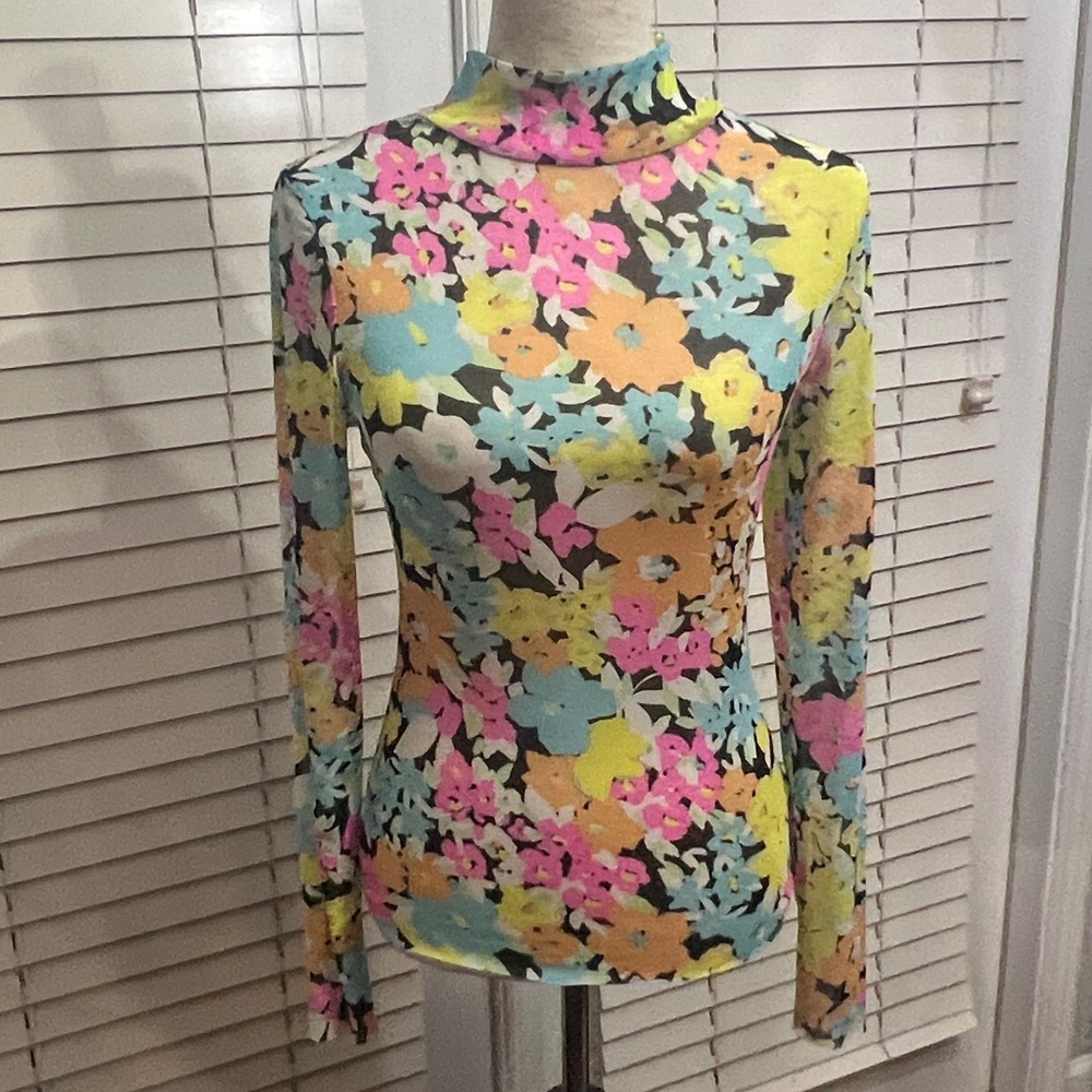 AFRM Floral Mesh Top